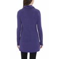 thumbnail image 3 of Adrienne Vittadini Women's Cowl Neck Long Sleeve Rib Knit Longer Sweater L/Frosted Plum Heather, 3 of 4