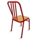 thumbnail image 3 of Sillas metálicas para restaurante, cafetería o comedor modelo Nisso con asiento de madera respaldo de Metal con tubo color Rojo Moblibar Moderno, 3 of 3