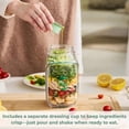 thumbnail image 2 of New Salad Pod with Sauce Dressing Container, Vertical Layering Salad Pod with Built-in Bowl, Portable Leakproof All-in-One Salad Lunch Box, 2 of 5