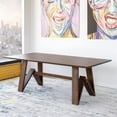 thumbnail image 2 of Winry Mid Century Modern Style Solid Wood Walnut 78" Rectangular Dining Table, 2 of 7