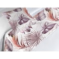 thumbnail image 3 of Tropical Boho Bed Runner Set, Modern Design of Exotic Leaves Pattern on Plain Background Print, Decorative Bedding Scarf & a Pillow Sham for Hotels Homes, Twin, Mauve Taupe Ruby White, by Ambesonne, 3 of 3