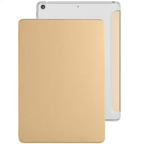 DuraSafe Cases iPad 9.7 Inch Air 2nd 1st 6th 5th Gen [ iPad 6 5 Air 2 1 ] MH2V2LL/A MH2W2LL/A MH2U2LL/A MGLW2LL/A MGL12LL/A MH0W2LL/A TriFold PC Smart PU Leather Hard Back Cover - Gold