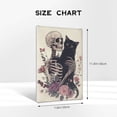 thumbnail image 4 of 8x12 inch Canvas Frameless Painting Flowers Skeletons & Black Cat,Indoor Bedroom,Man Cave,Cat'S Nest,Lounge Wall Decor Paintings Canvas,Modern Style Flowers Skeletons & Black Cat Poster Gift, 4 of 6