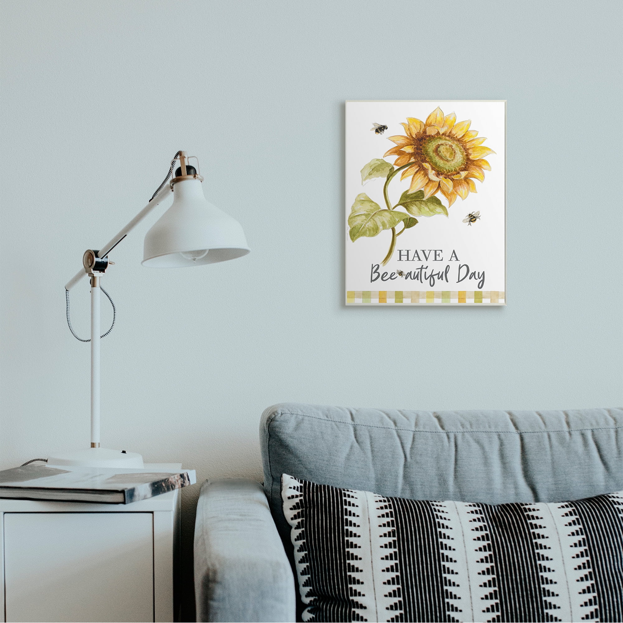 Stupell Industries Have a Beautiful Day Country Bee Pun Sunflower Wall Plaque by Patricia Pinto