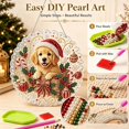 thumbnail image 4 of Christmas Pearl Diamond Art Hanging Kit, Acrylic Suncatcher for Window Hanging Decor, DIY Gem Painting Pendant, Diamond Art Supplies, Christmas Pearl Art Ornament, Christmas Crafts for Adults, 4 of 5