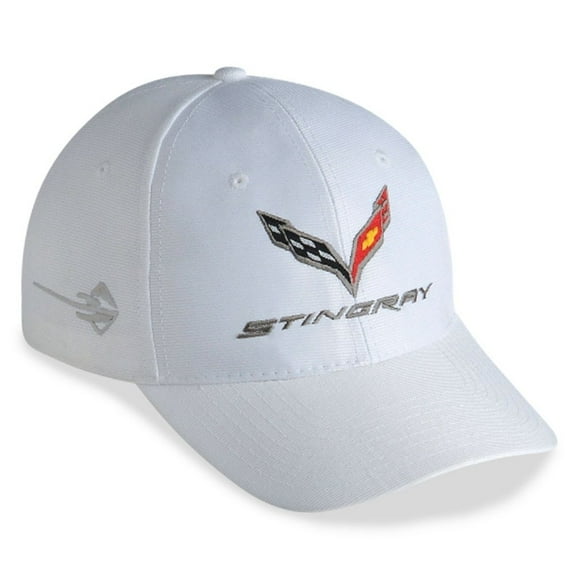C7 Corvette Embroidered Dupont Performance Hat White