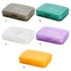 thumbnail image 4 of Jumpingount Pastillero portátil para viaje en casa, pastillero diario, suplementos, separación, 6 compartimentos, organizador de almacenamiento, Ayudas para vestirse con gancho de botón Negro, 4 of 6