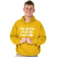 thumbnail image 5 of I'm With Stupid Best Friend BFF Goals Hoodie Sweatshirt Women Men Brisco Brands L, 5 of 5