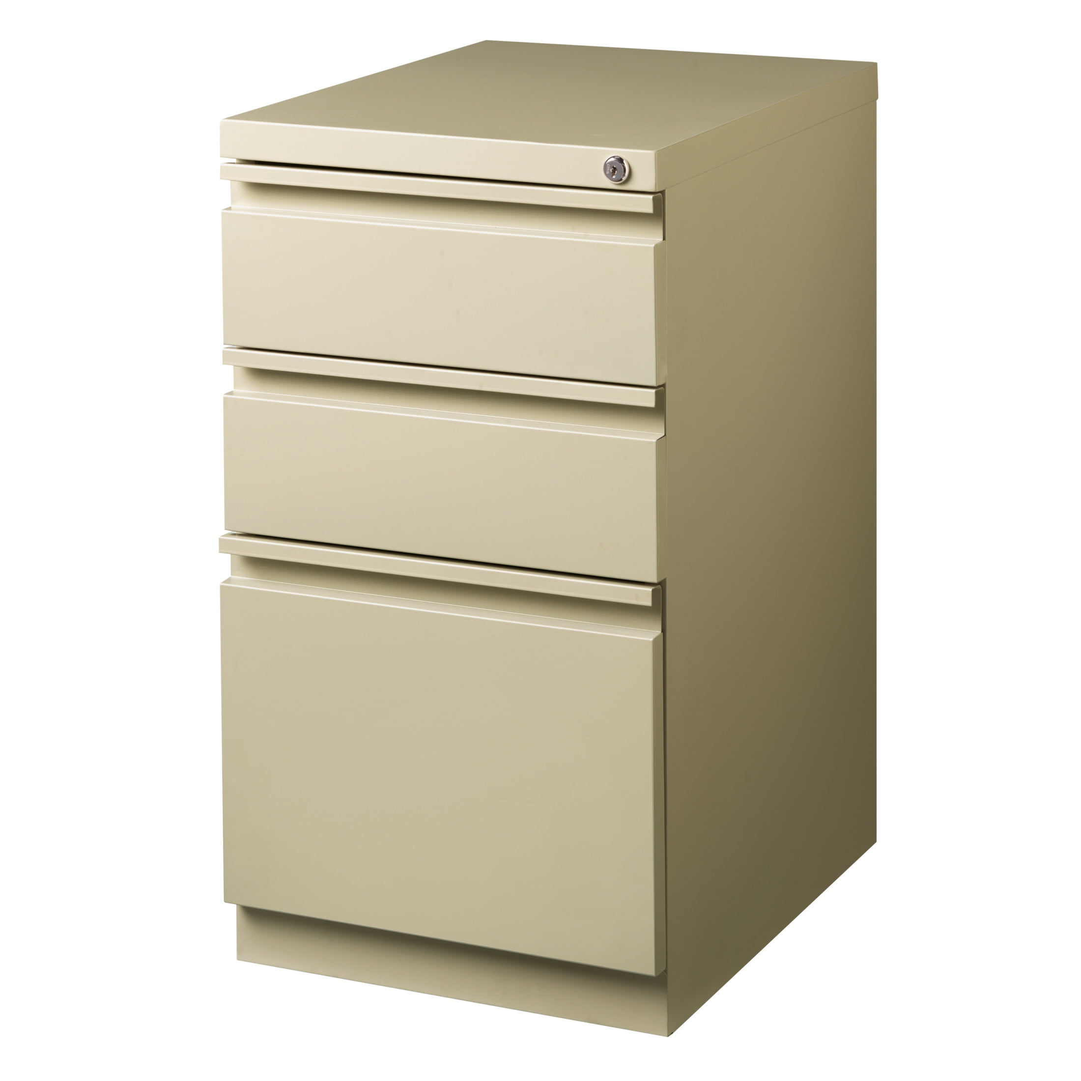 Hirsh Pro 20" Deep Mobile Pedestal File Cabinet 3 Drawer Box-Box-File, Letter Width, Putty