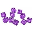 thumbnail image 3 of 10 piezas 0 a 9 caras cubos TRPG juego de mesa cubos de acrílico de varios lados accesorios de juego de mesa Inevent FN0398-05B, 3 of 7