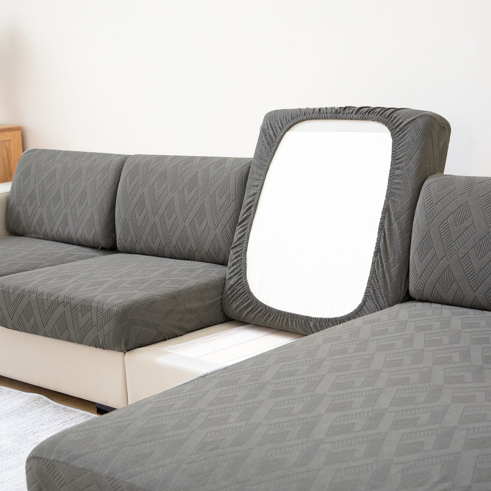 Lapalife Stretch Jacquard Couch Cushion Cover, Water Resistant Sofa