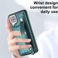 thumbnail image 4 of Feishell Fit for Samsung Galaxy A12 Case with ID Credit Card Slots,Premium PU Leather Adjustable Wristband Kickstand Shockproof Wallet Slim Phone Case for Women Men,Green, 4 of 6