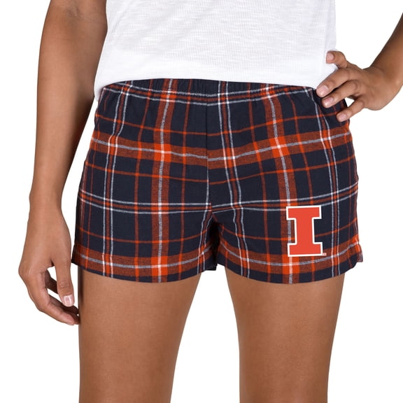 Women's Concepts Sport Navy/Orange Illinois Fighting Illini Ultimate Flannel Shorts