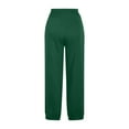 thumbnail image 7 of Womens Joggers Sweatpants Cotton Activewear Sports Casual Pants Elastic Waist Wide Leg Cinch Bottom Solid Trouser (M, Green), 7 of 7