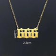 thumbnail image 2 of Stainless Steel Angel Number Necklace 111 222 333 444 555 666 777 888 999 For Women Men Lucky Number Chain Necklaces Jewelry, 2 of 5
