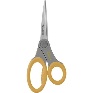 Westcott All Purpose Scissors, 8, Stainless Steel, Bent, Pink or