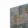 thumbnail image 2 of Luxe Metal Art 'San Francisco' by Linda Woods, Metal Wall Art, 12"x12", 2 of 9