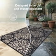 thumbnail image 6 of BERTHMEER 6'x9' Brown Outdoor Rugs on Clearanc Waterproof Plastic Straw RV Patio Rugs for Deck Camping Beach Picnic Garden and Balcony, 6 of 6