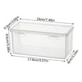 thumbnail image 3 of Pencil Case Extra Large Capacity Plastic Pencil Box Stackable Translucent Clear Pencil Box Office Supplies Storage Organizer Box, 3 of 3