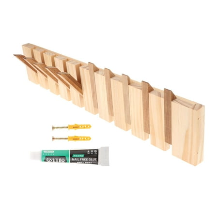 deevoka Coat Hat Rack Piano Keys Door Clothing Hangers Modern Wall Mounted Coat Rack for 10 Hooks