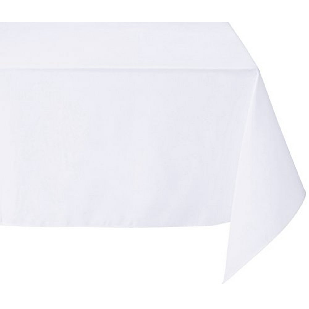 Rectangular Polyester Tablecloth FloorLength Drop on Standard 8 ft Table