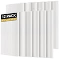 thumbnail image 4 of TONOR 12 Pack Large Acoustic Panels,47.2" X 23.6" X 0.35" Acoustical Wall Panel, Self-Adhesive Sound Proof Panels, Decorative Soundproof Wall Panels for Echo Absorption for Home Studio, White, 4 of 8