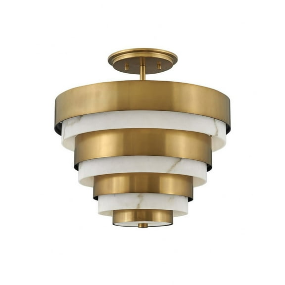 3 Light Chandelier In Transitional-Mid-Century Modern Style 15.5 Inches Wide By 15.75 Inches High Hinkley Lighting 30183Hb