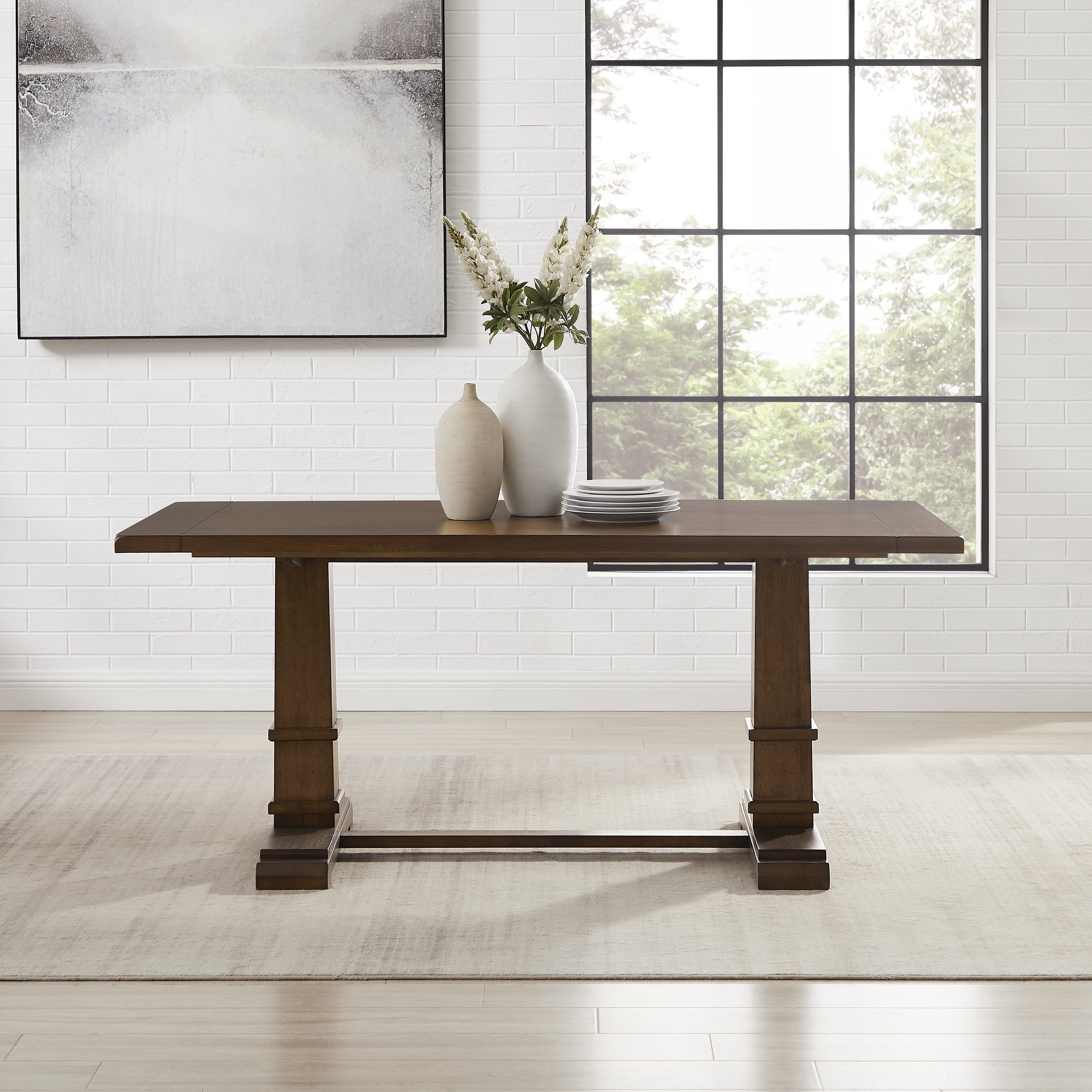 Crosley Furniture Joanna Dining Table in Dark Oak