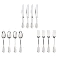 thumbnail image 4 of Transemion Plastic Forks Spoons Knifes Silverware Decor Party Silver 18.5cm 1Set, 4 of 6