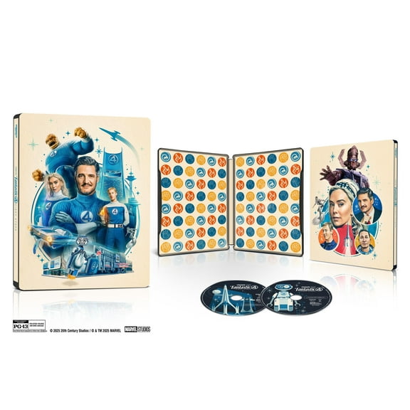 The Fantastic Four: First Steps (Steelbook) (4K Ultra HD   Blu-ray   Digital Copy) Marvel Studios, Action & Adventure