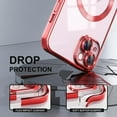 thumbnail image 4 of 2-in-1 Entronix Bundle for iPhone 14 Plus, Magnetic Clear Case 1 Screen Protector, Red, 4 of 6