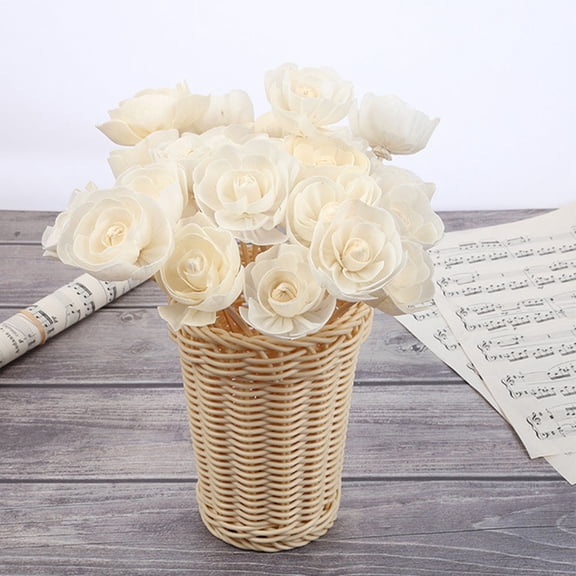 MIPCASE 5Pcs Replaceable Rattan Reed Aroma Sticks with Dried Flowers for Elegant Wedding Home Decor