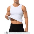 thumbnail image 5 of 2 Pack Men's Compression Shirt Slimming Body Shaper Vest Breathable Workout Tank Top Undershirts, 5 of 7