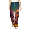 thumbnail image 2 of Lsque Vintage Patterned Skull Print Women's Pajama Pants, Lounge Pant - Comfortable Home Wear,Elastic Waistband, Stylish Design-XX-Large, 2 of 9