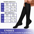 thumbnail image 4 of NOLDARES Compression Socks 20-30 mmHg Long Knee High Socks for Women Men Support Athletic Travel Daily Wear 3 Pairs(S035-AG), 4 of 9