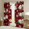 thumbnail image 2 of Castle Fairy Xmas Snowman Girl Boy Black Out Curtains,Christmas Snowflake Curtains Pack Of 2 (42X63 Each),Happy New Year Bedroom Curtains,Luxury Bedroom Decor, 2 of 6