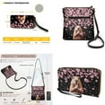 thumbnail image 5 of ZUXONGSY Groundhog Cherry Blossom Print PU Leather Women's Crossbody Satchel & Wallet Set, Multi-Pocket Handbag with Adjustable Strap for Work & Travel, 5 of 5