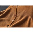 thumbnail image 5 of Sexlip Women V Neck Knit Vest Sleeveless Colorful Button Front Loose Fit Thick Knit Cardigan Waistcoat Casual Transitional Layering Outerwear Orange Free Size, 5 of 9