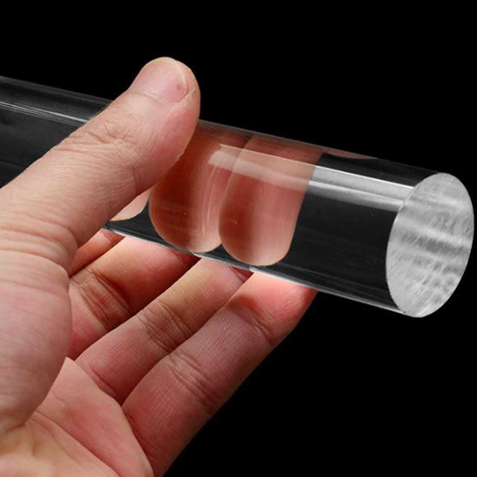 Solid Clear Plastic Acrylic Rod, Clear Acrylic Dowel Rods Round Sticks, Length 100cmfor DIY Crafts Lighting Gardening Decorations Cake Topper Rod