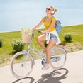 thumbnail image 6 of POVANLI 24" Cruiser Bike Single Speed Lady's Hybird Bicycle for Ages 7-11 Years with Basket Blue, 6 of 9