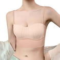 thumbnail image 1 of Thin Padded Bra With Removable Padding Seamless Full Coverage Bras For Women Back Less Bra Maternity Strapless Bra Pads for Sports Bras Womens Bras Push up No Underwire Sports Bra Women Pack, 1 of 5