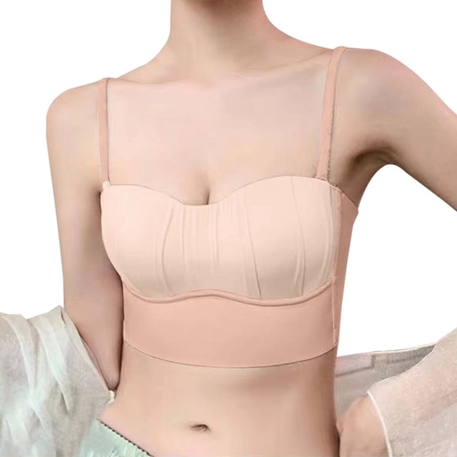 Thin Padded Bra With Removable Padding Seamless Full Coverage Bras For Women Back Less Bra Maternity Strapless Bra Pads for Sports Bras Womens Bras Push up No Underwire Sports Bra Women Pack