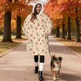 thumbnail image 2 of Wearable Lamb Fleece Blanket Hoodie,Pioneer Flower Floral Print Pattern Oversized Sherpa Blanket Hoodie with Super Pockets,Super Warm Fuzzy Pullover for Women & Men, 2 of 6
