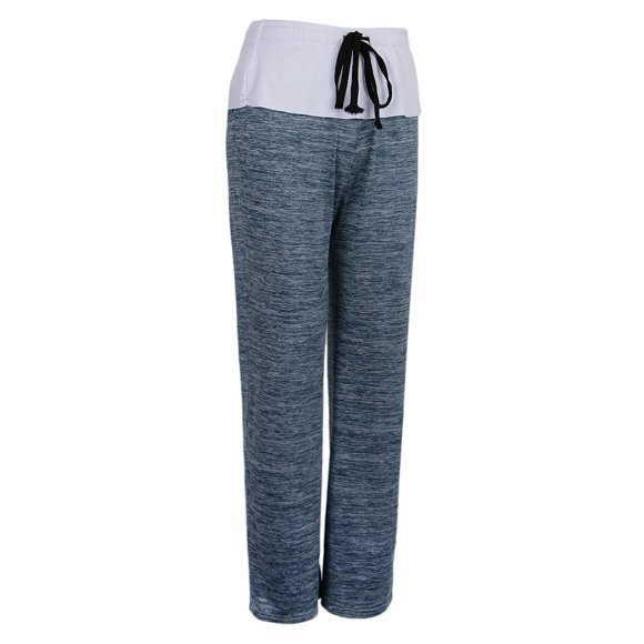 Pantalones Palazzo plegables para mujer con cordones, Harem, pierna , brezo, , informal, suelto, para , pantalones de yoga S-2XL , Azul claro, SG BLESIY Pantalones anchos de la pierna de la yoga