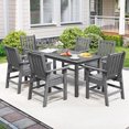 thumbnail image 1 of Gymax 7 Pieces Patio Dining Set Outdoor HDPE Weather Resistant Table & Chairs Set Gray, 1 of 8