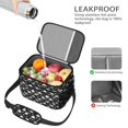 thumbnail image 4 of Dinosaur and Leaf Black Pattern Insulated Lunch Box for Women Men, Medium Leakproof Cooler Bag with Adjustable Strap, 10"x6.7"x8", 4 of 6