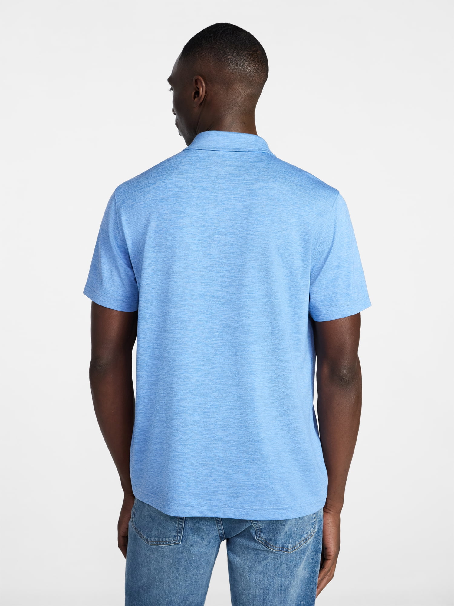 George Men's & Big Men's Relaxed Fit Short Sleeve Stretch Polo Shirt, Sizes S-5XL