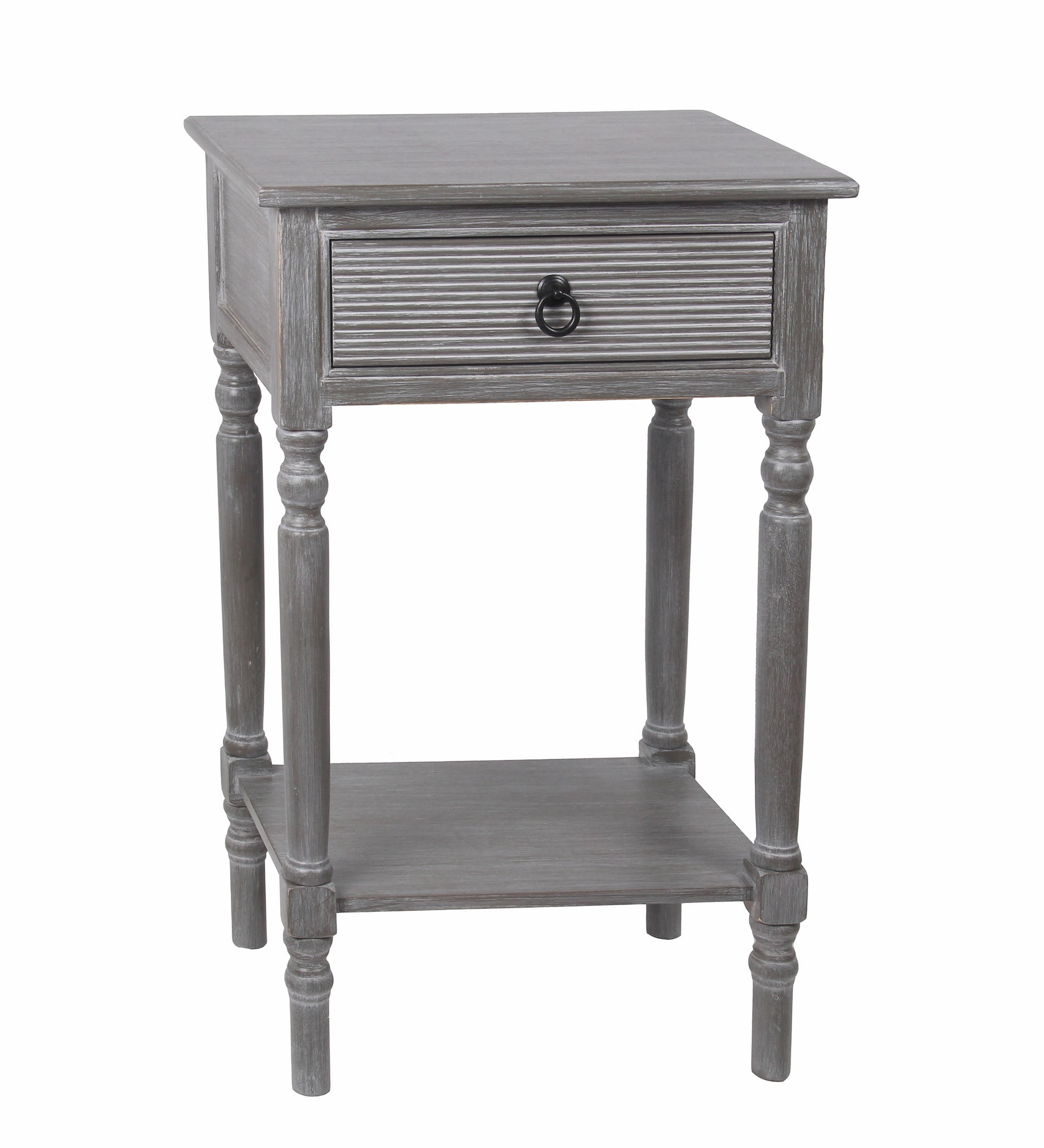 Privilege Slate Gray 1 Drawer Accent End Table 28601