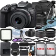 thumbnail image 1 of Canon EOS R10 Mirrorless Camera with RF-S 18-45mm Lens + 2 Pack 128GB Memory Card + Case + ZeeTech Accessory, 1 of 9