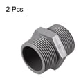 thumbnail image 2 of Conector de ajuste hexagonal de plástico G1-1/4 con rosca macho Uxcell gris 2 unidades, 2 of 3